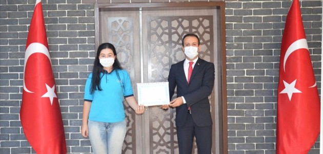  Çeltik Kaymakamından Maske Sınavını Geçen Gençlere Teşekkür Belgesi