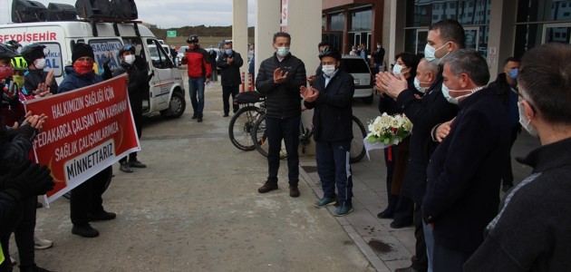  Seydişehir'de Sağlık Çalışanlarına Destek İçin Pedal Çevirdiler

