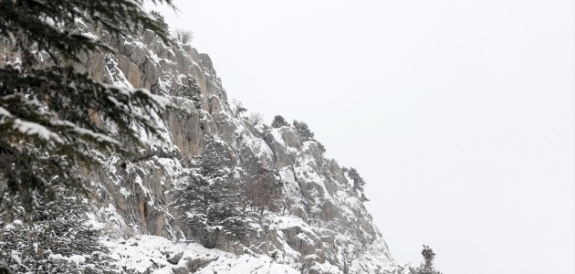  Konya'nın Dağları ve Çam Ağaçları Karla Kaplandı