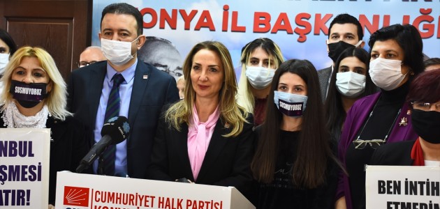  CHP Kadın Kolları Genel Başkanı Nazlıaka, Konya'da Kadına Şiddeti Konuştu