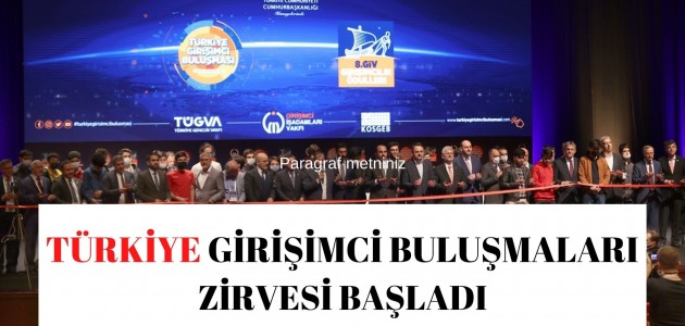  Türkiye Girişimci Buluşması Zirvesi başladı