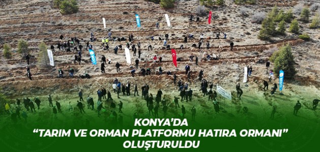 Konya’da ’’Tarım ve Orman Platformu Hatıra Ormanı’’ Oluşturuldu.
