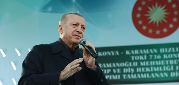 Cumhurbaşkanı Recep Tayyip Erdoğan Karaman'da