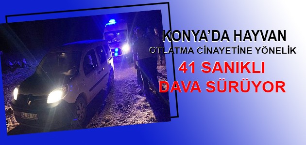  Konya'da hayvan otlatma cinayetine ilişkin 41 sanıklı dava sürüyor
