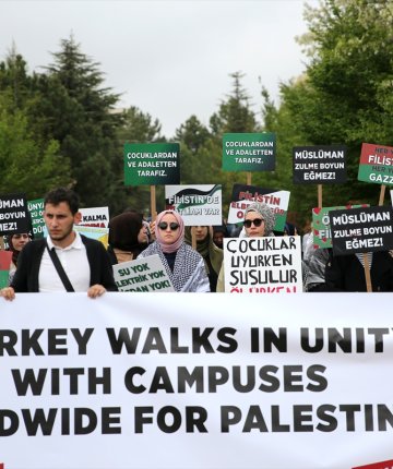 Konya’da üniversite öğrencilerinden ABD’deki Filistin eylemlerine destek!