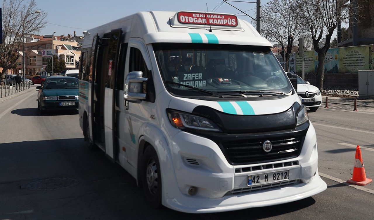  Konya’da minibüs ücretlerine zam geldi!