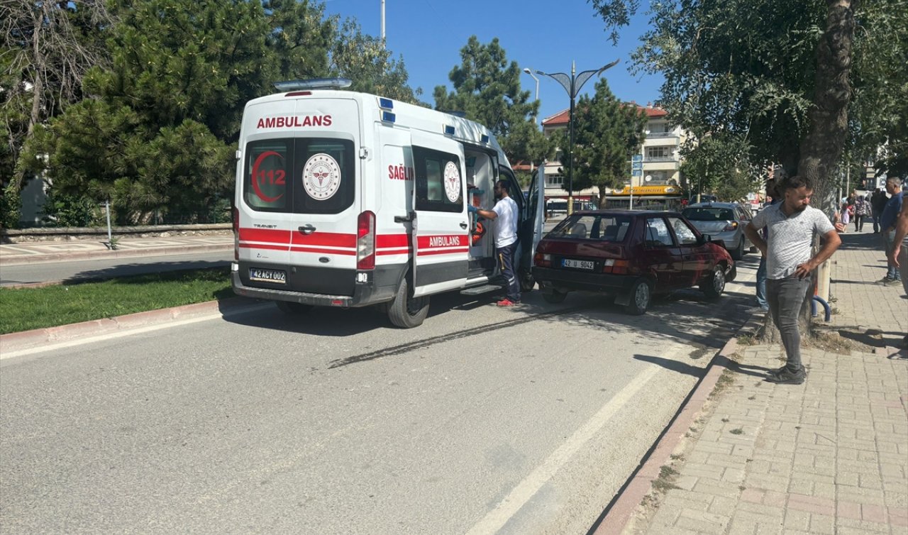 Konya’da iki otomobil çarpıştı, 1 kişi yaralandı