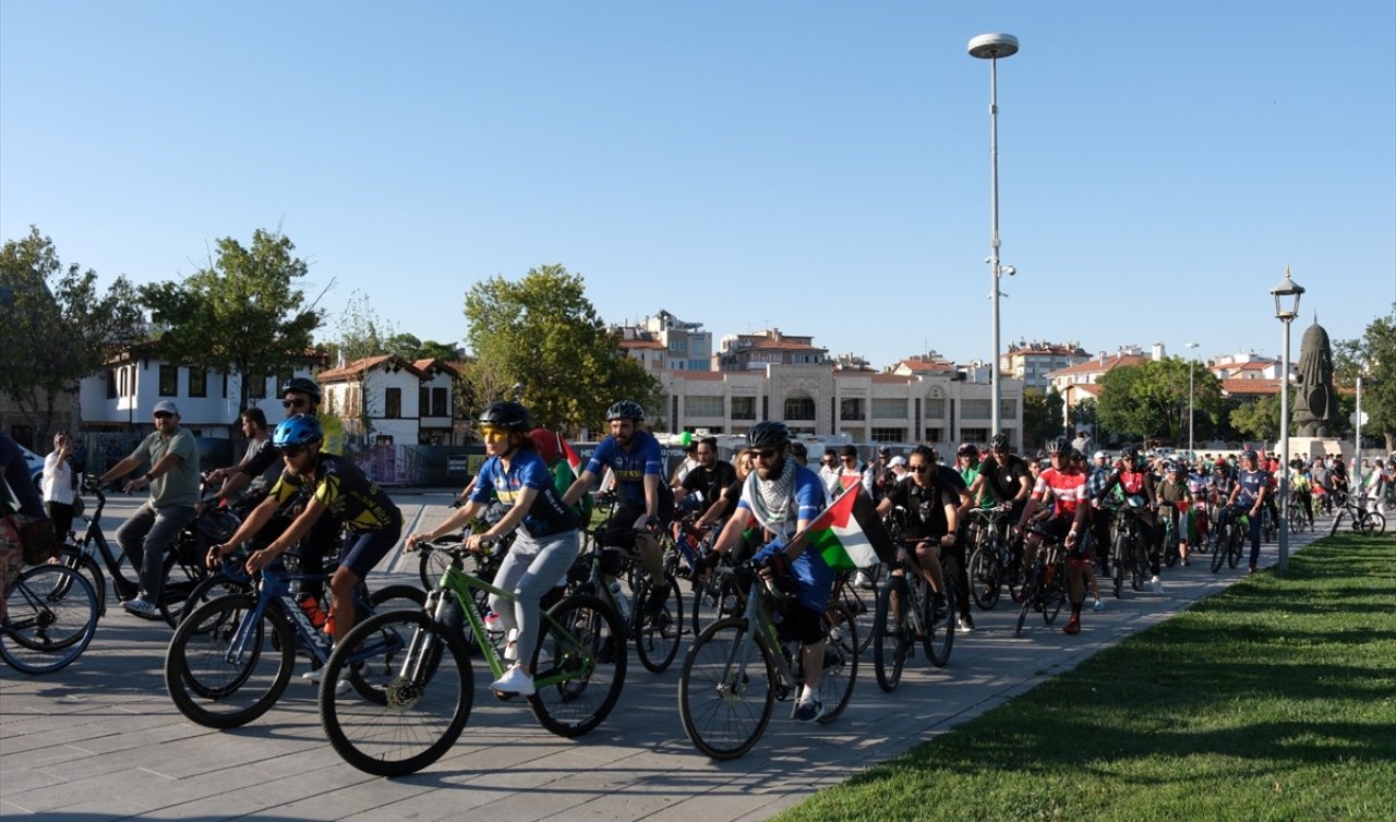   Konya’da “Gazze İçin Durma, Boykot İçin Pedalla“ etkinliği