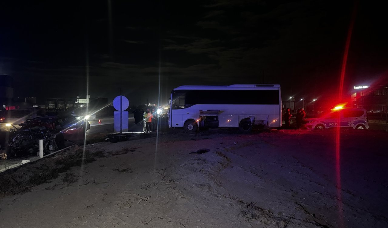 Konya’da polis minibüsü ile otomobil çarpıştı: Ölü ve yaralılar var