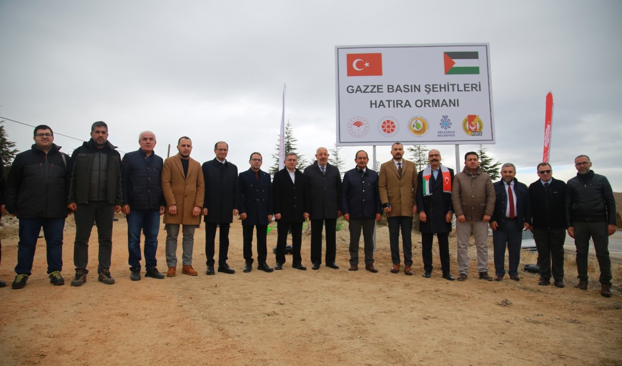  Konya’da Gazze Basın Şehitleri için hatıra ormanı yapıldı