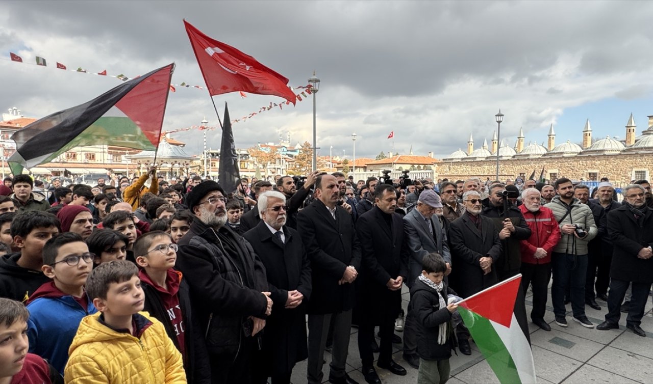  Gazze’deki ateşkes anlaşması Konya’da kutlandı