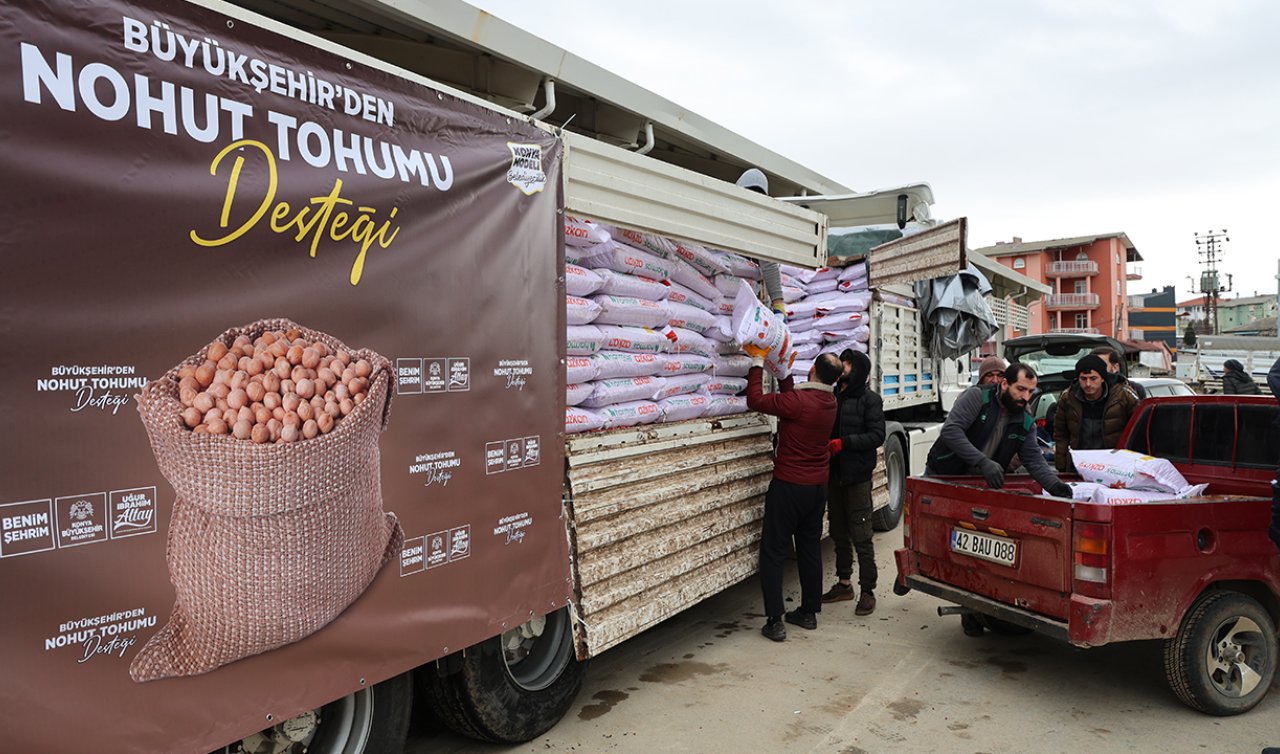 Konya Büyükşehir ’den, çiftçilere yüzde 50 hibeli nohut tohumu desteği!