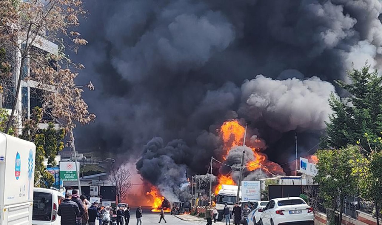 Başakşehir’de bir depoda çıkan yangın çıktı
